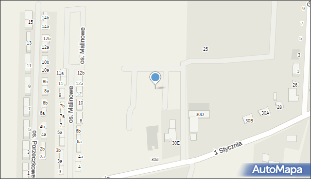 Żnin-Wieś, Osiedle Poziomkowe, 3, mapa Żnin-Wieś