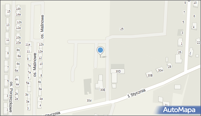 Żnin-Wieś, Osiedle Poziomkowe, 4, mapa Żnin-Wieś