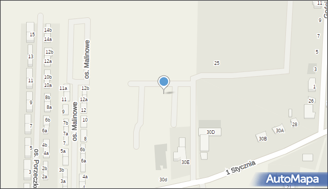 Żnin-Wieś, Osiedle Poziomkowe, 5, mapa Żnin-Wieś