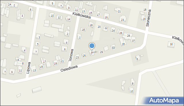 Żodyń, Osiedlowa, 27, mapa Żodyń