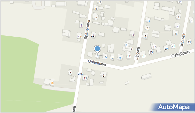 Żodyń, Osiedlowa, 3, mapa Żodyń