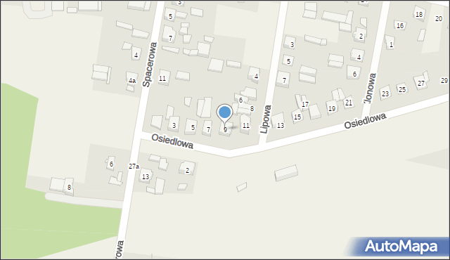 Żodyń, Osiedlowa, 9, mapa Żodyń