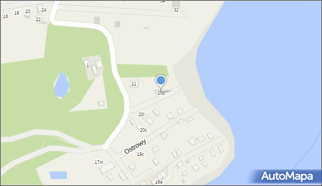 Żółwieniec, Ostrowy, 20p, mapa Żółwieniec