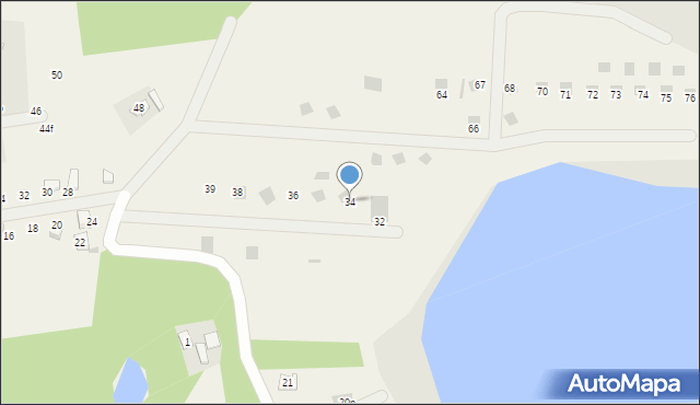 Żółwieniec, Ostrowy, 34, mapa Żółwieniec