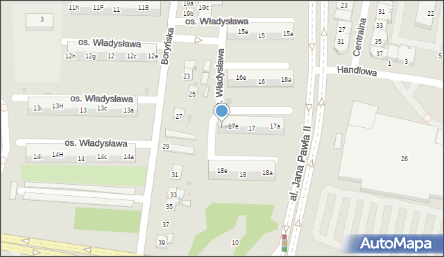 Żory, Osiedle Księcia Władysława, 17f, mapa Żor