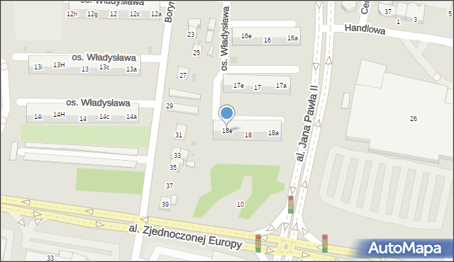 Żory, Osiedle Księcia Władysława, 18e, mapa Żor