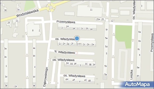 Żory, Osiedle Księcia Władysława, 2, mapa Żor