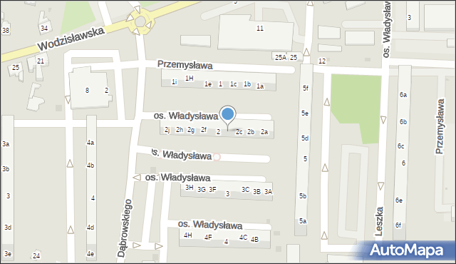 Żory, Osiedle Księcia Władysława, 2d, mapa Żor