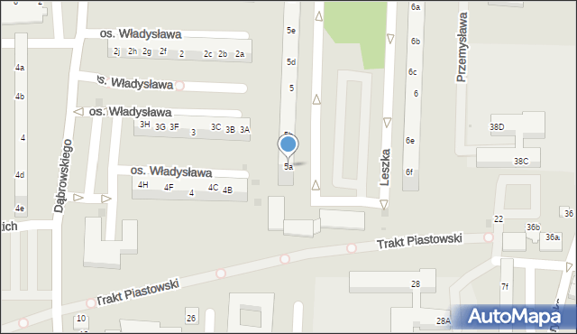 Żory, Osiedle Księcia Władysława, 5a, mapa Żor
