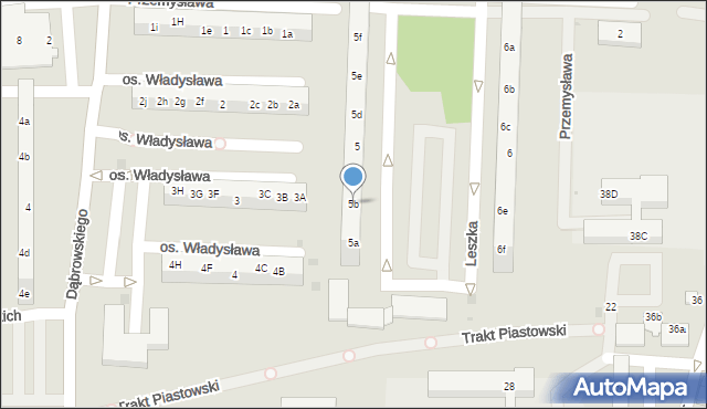 Żory, Osiedle Księcia Władysława, 5b, mapa Żor
