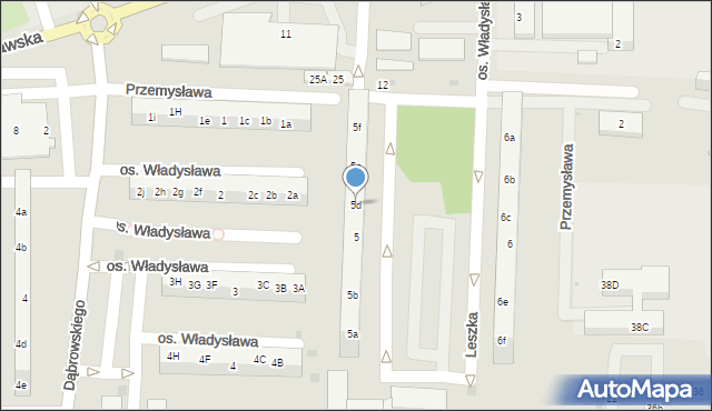Żory, Osiedle Księcia Władysława, 5d, mapa Żor