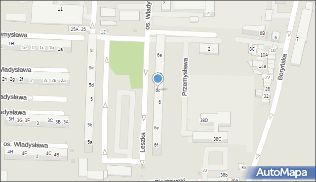 Żory, Osiedle Księcia Władysława, 6c, mapa Żor