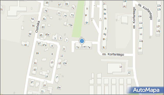 Żory, Osiedle Korfantego, 7c, mapa Żor