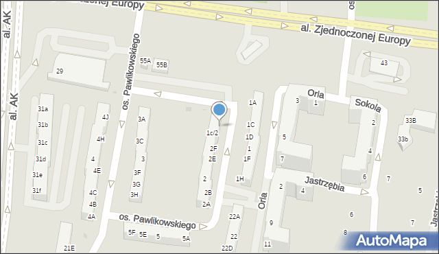 Żory, Osiedle Pawlikowskiego, 2H, mapa Żor