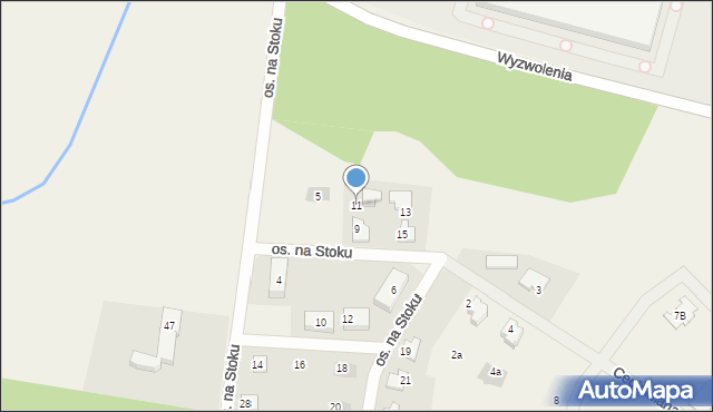Zwonowice, Osiedle na Stoku, 11, mapa Zwonowice