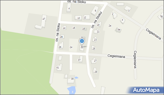 Zwonowice, Osiedle na Stoku, 22, mapa Zwonowice