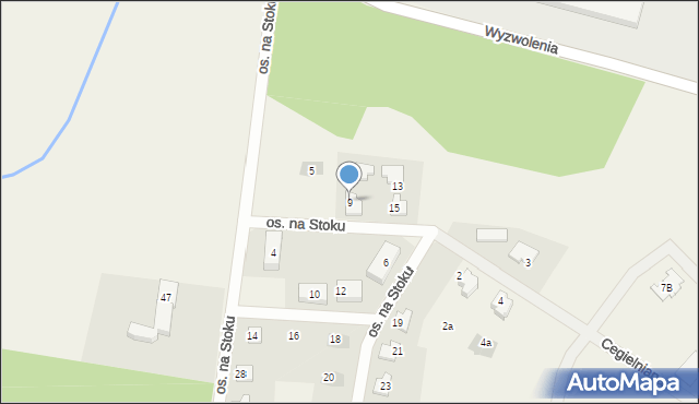 Zwonowice, Osiedle na Stoku, 9, mapa Zwonowice