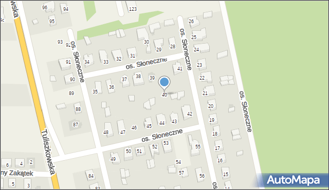 Żychlin, Osiedle Słoneczne, 40, mapa Żychlin