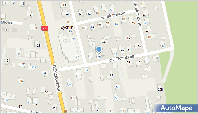 Żychlin, Osiedle Słoneczne, 75, mapa Żychlin