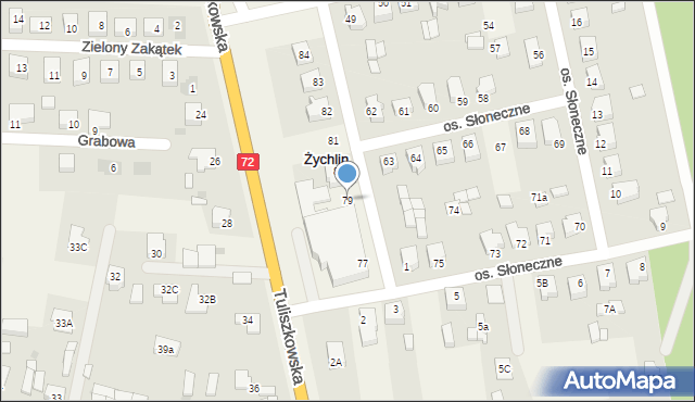 Żychlin, Osiedle Słoneczne, 79, mapa Żychlin