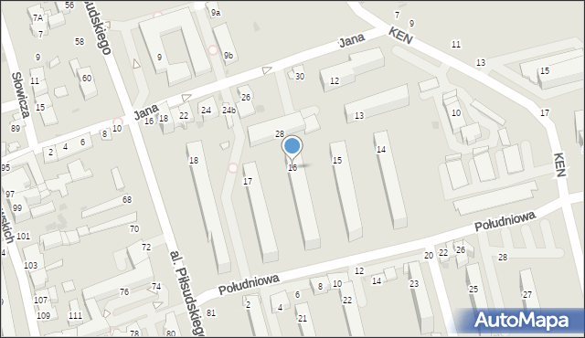 Żywiec, Osiedle 700-lecia, 16, mapa Żywiec