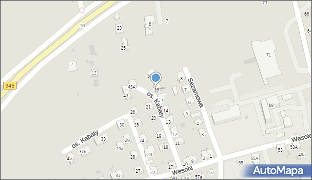 Żywiec, Osiedle Kabaty, 16, mapa Żywiec