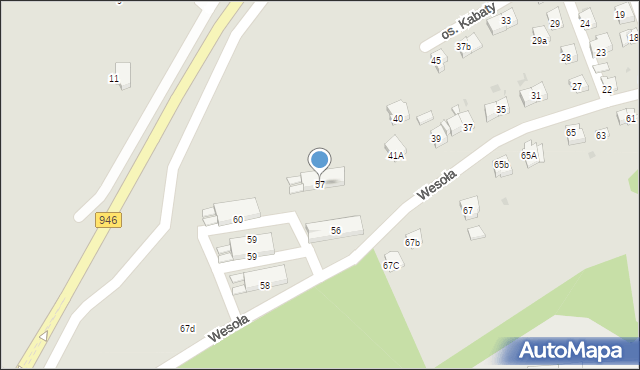 Żywiec, Osiedle Kabaty, 57, mapa Żywiec