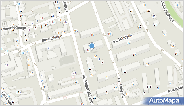 Żywiec, Osiedle Młodych, 12, mapa Żywiec