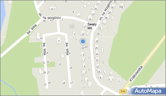 Żywiec, Osiedle na Wzgórzu, 11, mapa Żywiec
