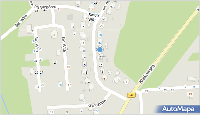 Żywiec, Osiedle na Wzgórzu, 12, mapa Żywiec