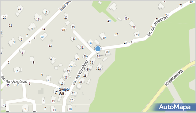 Żywiec, Osiedle na Wzgórzu, 34, mapa Żywiec