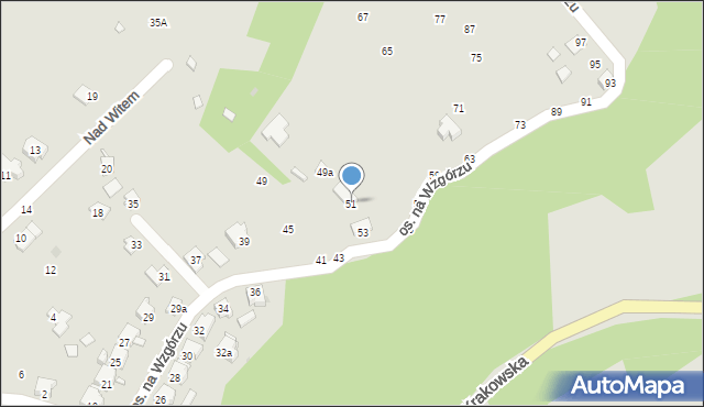 Żywiec, Osiedle na Wzgórzu, 51, mapa Żywiec
