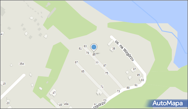 Żywiec, Osiedle na Wzgórzu, 85, mapa Żywiec