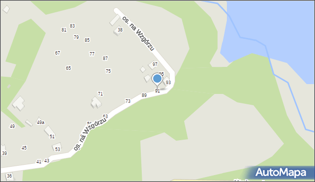 Żywiec, Osiedle na Wzgórzu, 91, mapa Żywiec