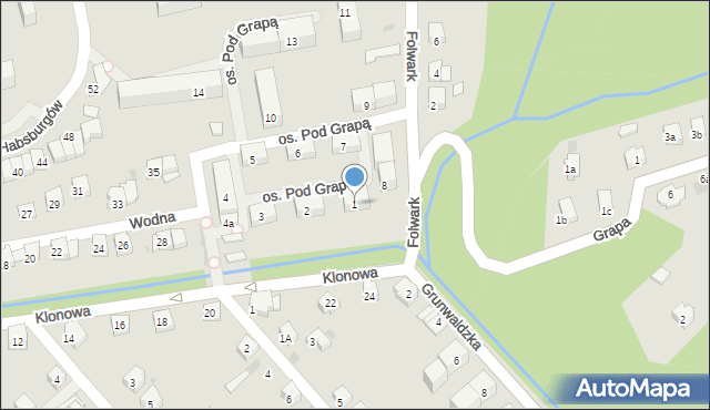 Żywiec, Osiedle Pod Grapą, 1, mapa Żywiec