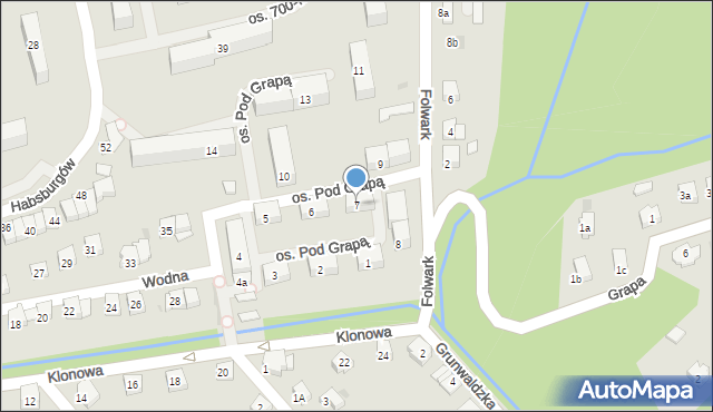 Żywiec, Osiedle Pod Grapą, 7, mapa Żywiec