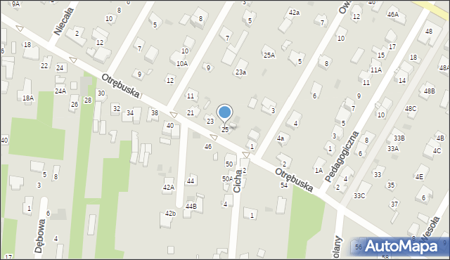 Brwinów, Otrębuska, 25, mapa Brwinów