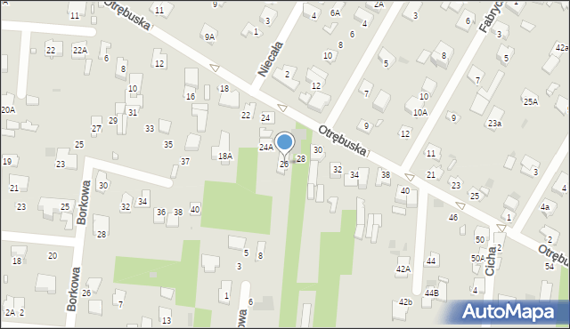 Brwinów, Otrębuska, 26, mapa Brwinów