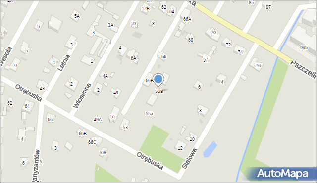 Brwinów, Otrębuska, 55B, mapa Brwinów