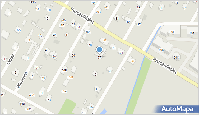 Brwinów, Otrębuska, 57, mapa Brwinów