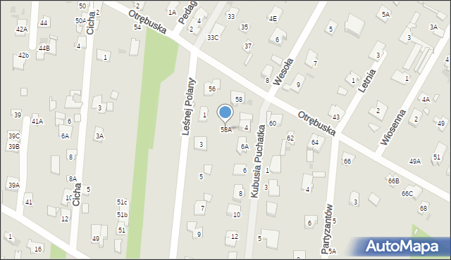 Brwinów, Otrębuska, 58A, mapa Brwinów