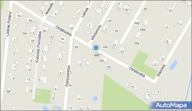 Brwinów, Otrębuska, 66B, mapa Brwinów
