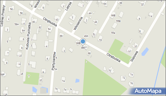 Brwinów, Otrębuska, 66C, mapa Brwinów