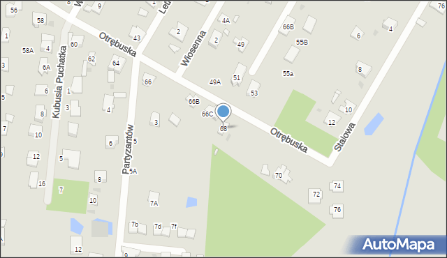 Brwinów, Otrębuska, 68, mapa Brwinów