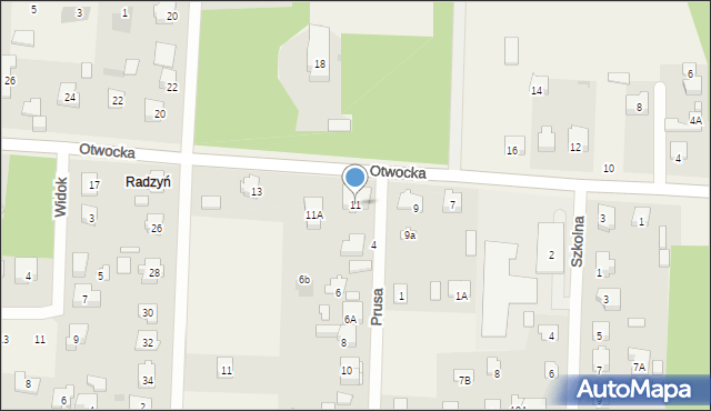 Celestynów, Otwocka, 11, mapa Celestynów