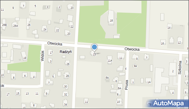 Celestynów, Otwocka, 13, mapa Celestynów