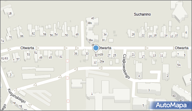 Gdańsk, Otwarta, 31, mapa Gdańska