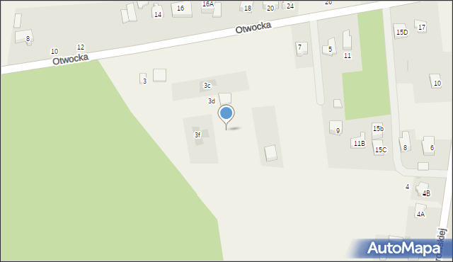 Glina, Otwocka, 3g, mapa Glina