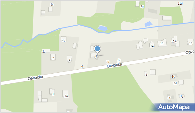 Glina, Otwocka, 8a, mapa Glina