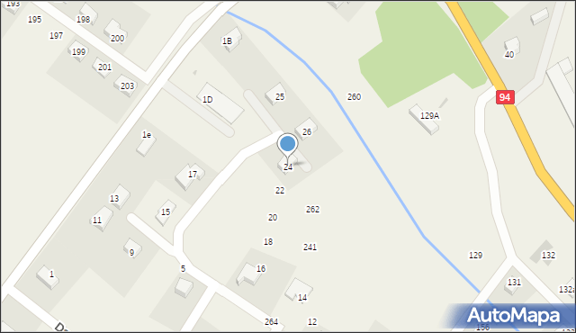 Gniewomirowice, Otyniecka, 24, mapa Gniewomirowice